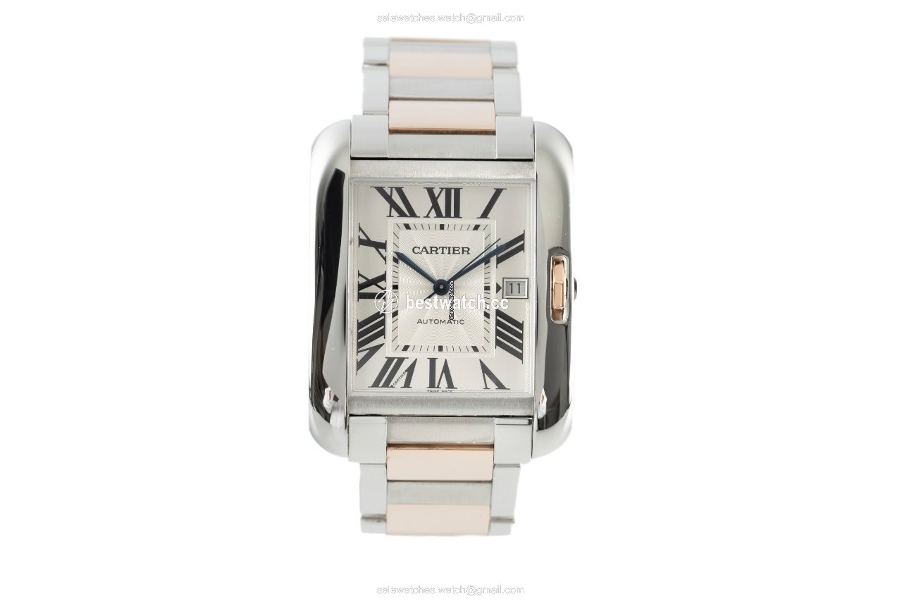 Cartier Tank Anglaise Mens watch Unisex Automatic Gold Steel 3507 Replica 2