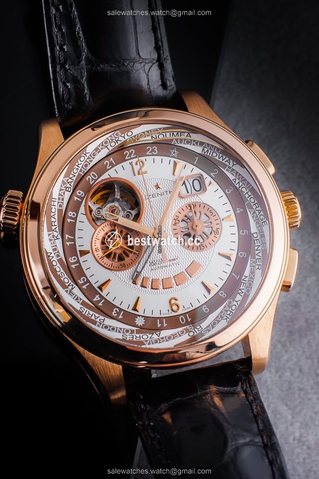IMG_9085 Zenith Mens watch Unisex Automatic Rose gold 18 0520 4037 Replica 2
