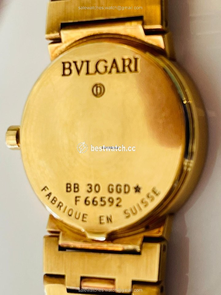 Bulgari Mens watch Unisex Quartz Yellow gold F 66592 Replica 2