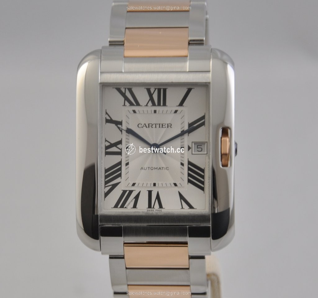 IMG_9085 Cartier Tank Anglaise Mens watch Unisex Automatic Gold Steel w5310006 Replica 2