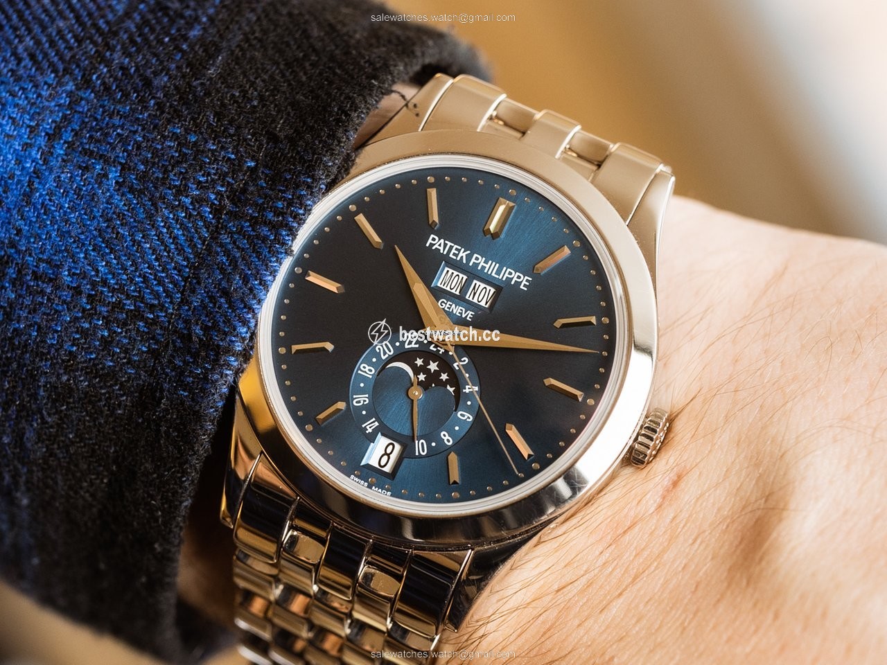 Patek Philippe Annual Calendar Mens watch Unisex Automatic White gold 5396 1G-001 Replica 2