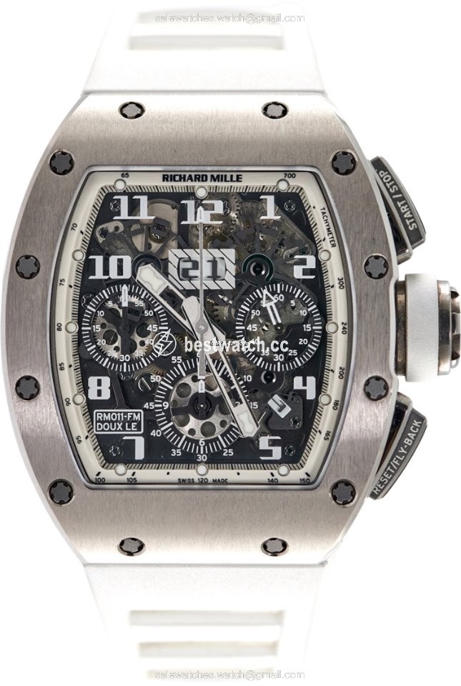 Richard Mille RM 011 Mens watch Unisex Automatic White gold RM011 Replica 2
