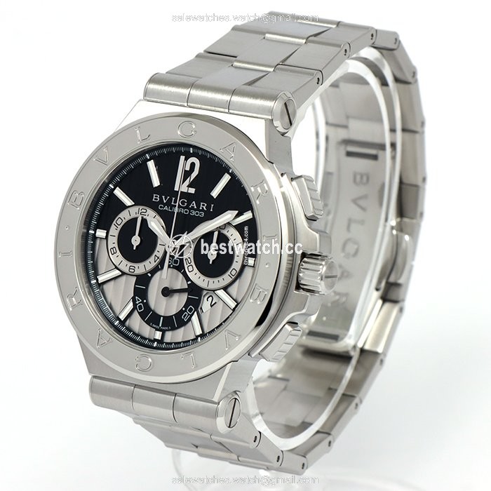 Bulgari Diagono Automatic Steel 303 DG42BSSDCH Replica 2
