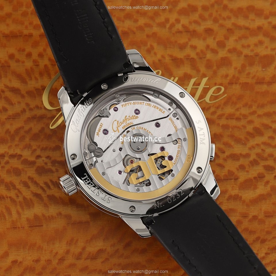 IMG_9085 Glashutte Original Senator Power Reserve Display Mens watch Unisex Automatic Steel 100-01-04-02-04 Replica 2