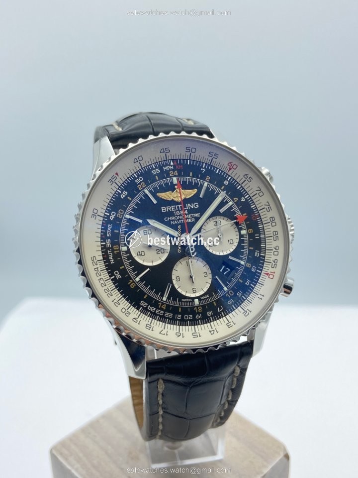 IMG_9085 Breitling Navitimer GMT Mens watch Unisex Automatic Steel AB044121.BD24.443A Replica 2