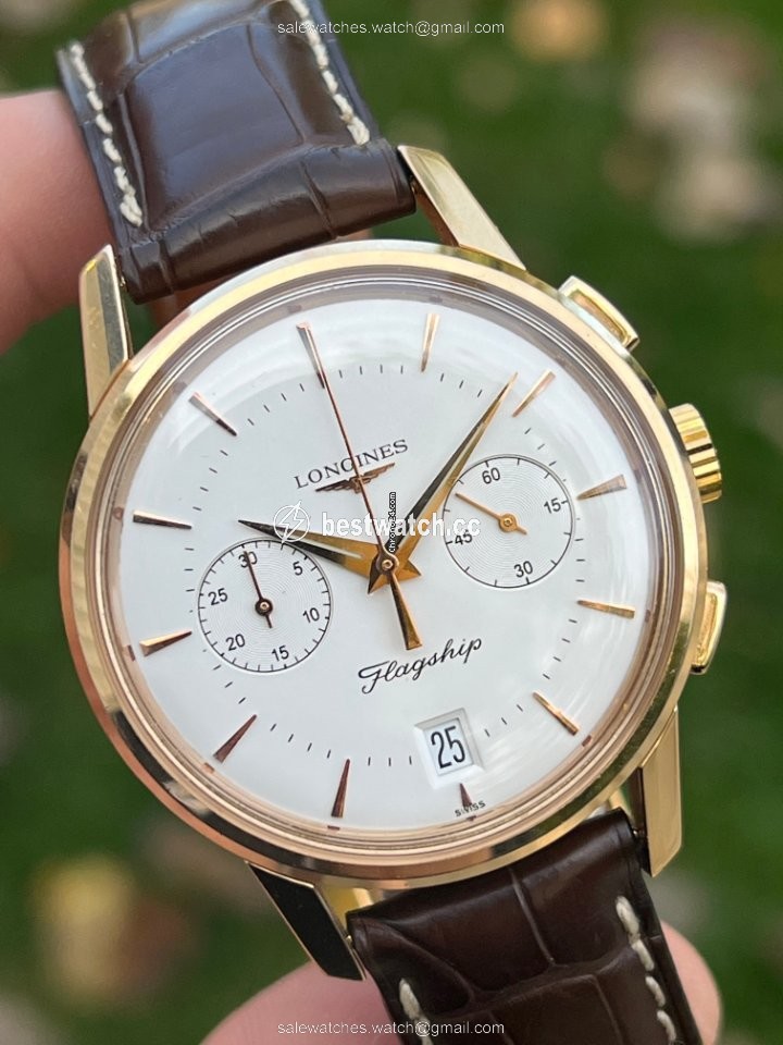 IMG_9085 Longines Flagship Heritage Mens watch Unisex Automatic Rose gold L4.756.8.72.2 Replica 2