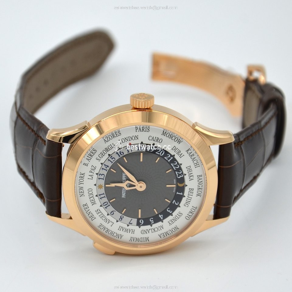 IMG_9085 Patek Philippe World Time Mens watch Unisex Automatic Rose gold 5230R-012 Replica 2