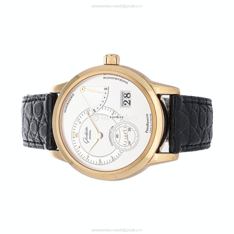 IMG_9085 Glashutte Original PanoReserve Mens watch Unisex Manual winding Rose gold 65-01-01-01-04 Replica 2