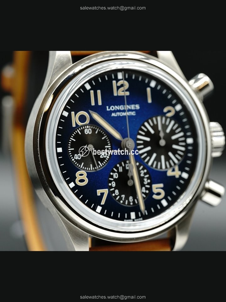 IMG_9085 Longines Avigation Mens watch Unisex Automatic Titanium L2.816.19.32 Replica 2