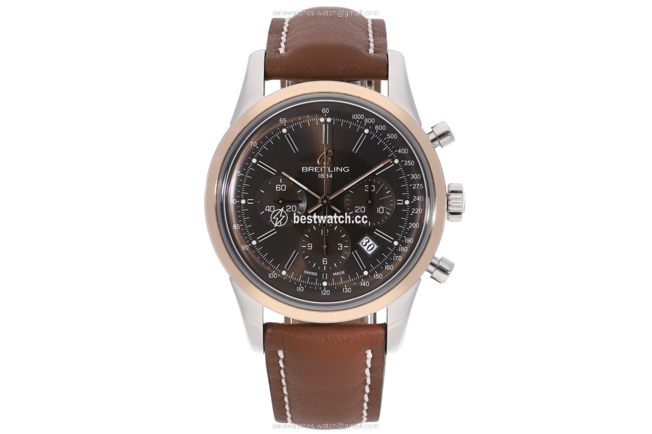 IMG_9085 Breitling Transocean Chronograph Mens watch Unisex Automatic Gold Steel UB0152 Replica 2