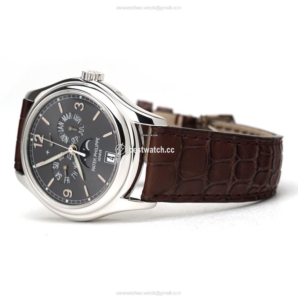 IMG_9085 Patek Philippe Annual Calendar Mens watch Unisex Automatic White gold 5146G-010 Replica 2