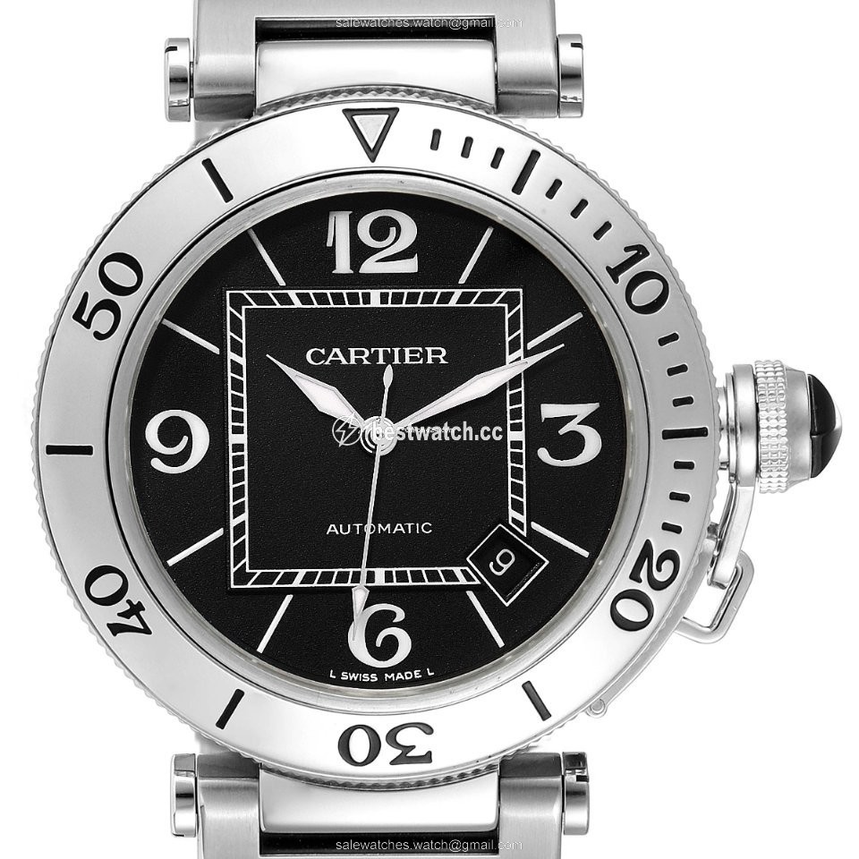 IMG_9085 Cartier Pasha Seatimer Mens watch Unisex Automatic Steel W31077M7 Replica 2