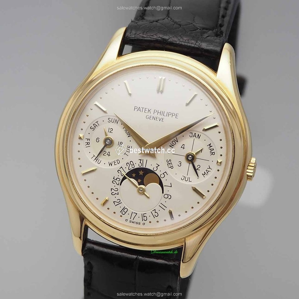 IMG_9085 Patek Philippe Perpetual Calendar Automatic Yellow gold 3940 Replica 2
