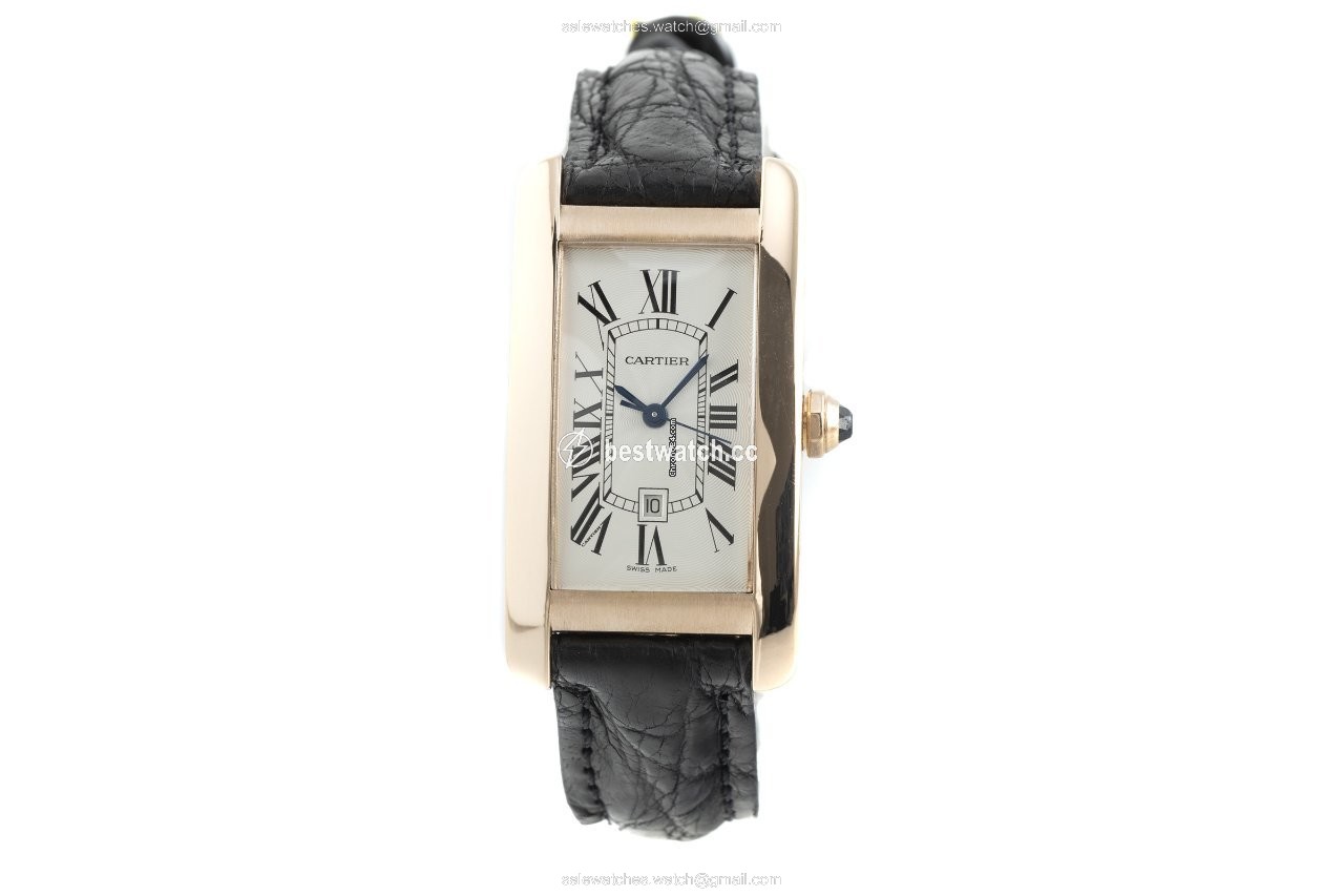 Cartier Tank Americaine Mens watch Unisex Automatic Red gold W2620030 Replica 2