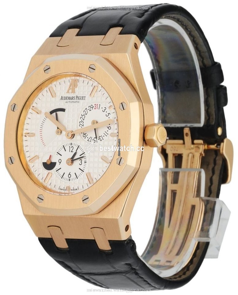 IMG_9085 Audemars Piguet Royal Oak Dual Time Mens watch Unisex Automatic Rose gold 26120OR Replica 2
