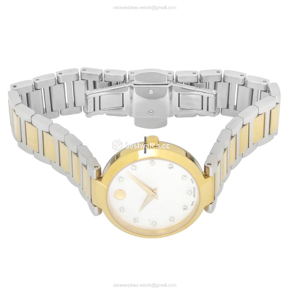 IMG_9085 Movado Womens watch Quartz Gold Steel 607103 Replica 2