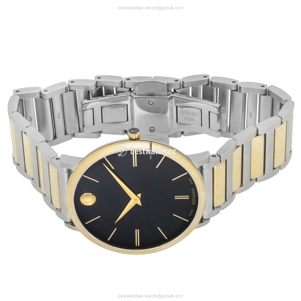 IMG_9085 Movado Mens watch Unisex Quartz Gold Steel 607169 Replica 2