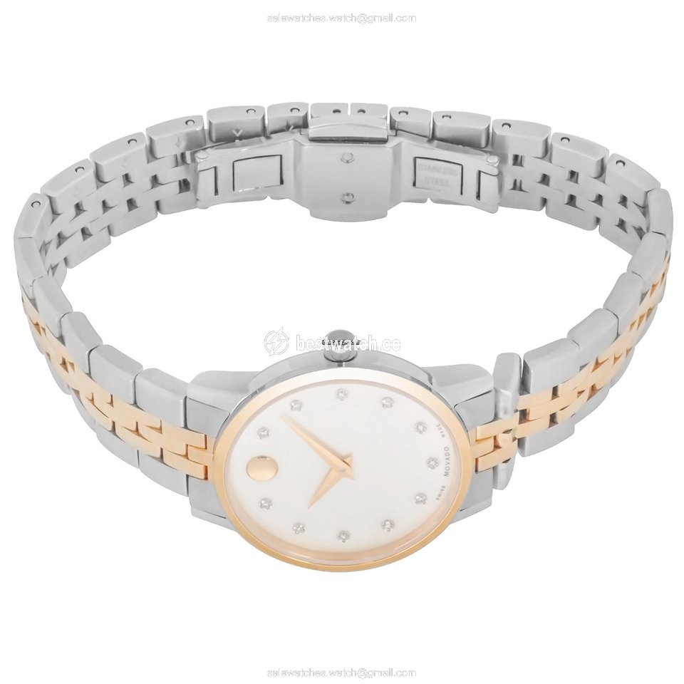 IMG_9085 Movado Museum Womens watch Quartz Gold Steel 607209 Replica 2