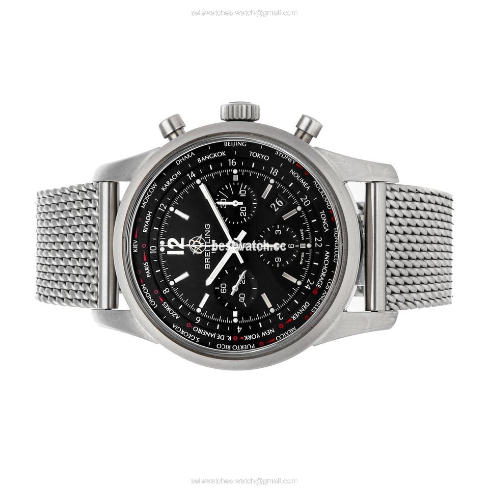 IMG_9085 Breitling Transocean Unitime Pilot Mens watch Unisex Automatic Steel AB0510U6 BC26 Replica 2