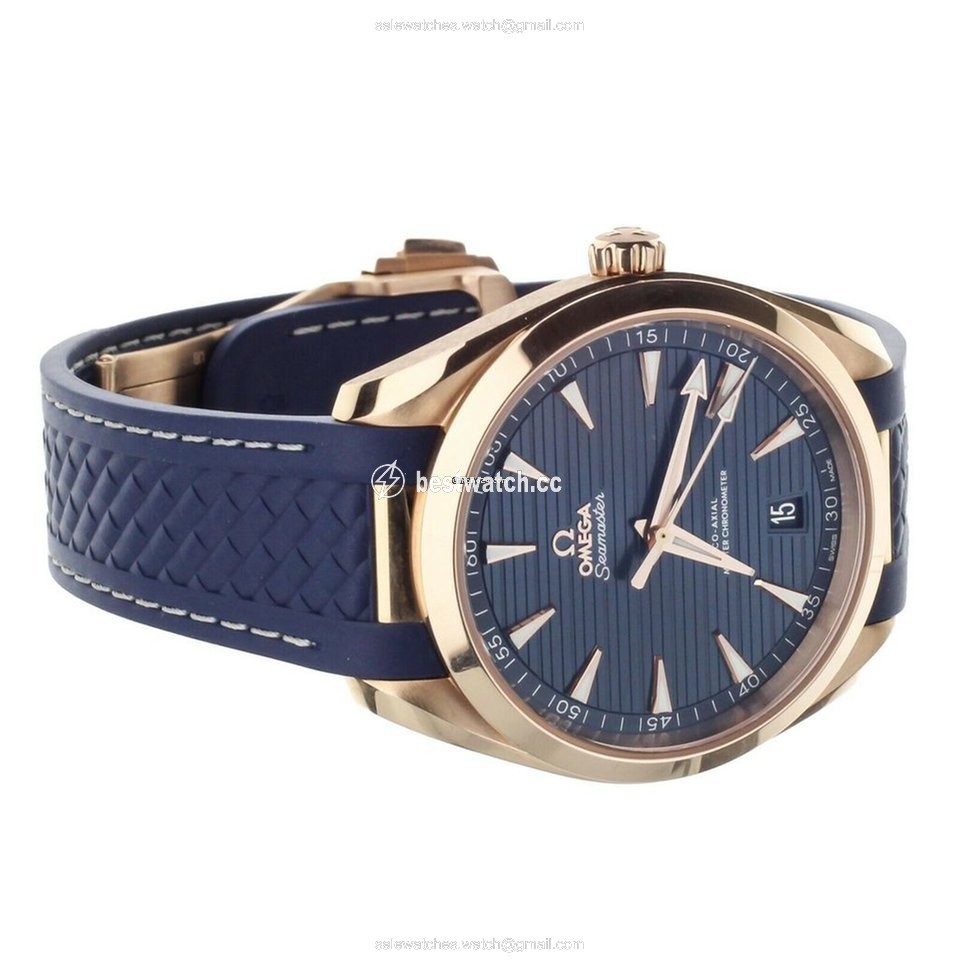 IMG_9085 Omega Seamaster Aqua Terra Mens watch Unisex Automatic Rose gold 220.52.41.21.03.001 Replica 2