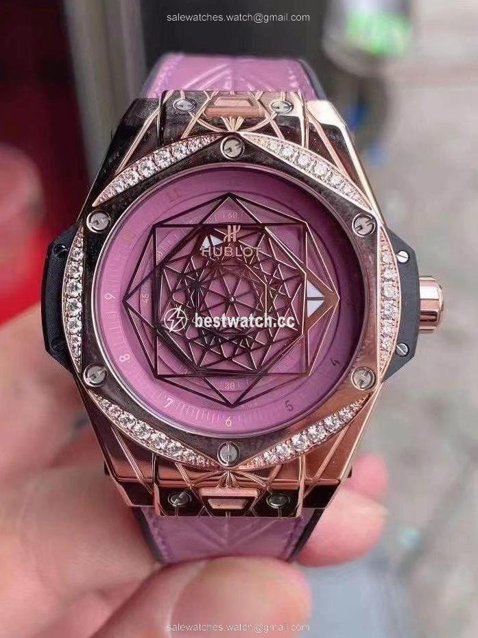 IMG_9085 Hublot Big Bang Sang Bleu Mens watch Unisex Automatic Rose gold 465.OS.89P8.VR.1204.MXM20 Replica 2