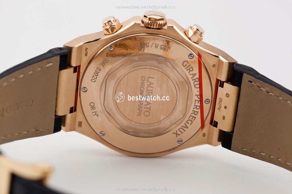 IMG_9085 Girard Perregaux Laureato Mens watch Unisex Automatic Rose gold 81020-52-432-BB4A Replica 2