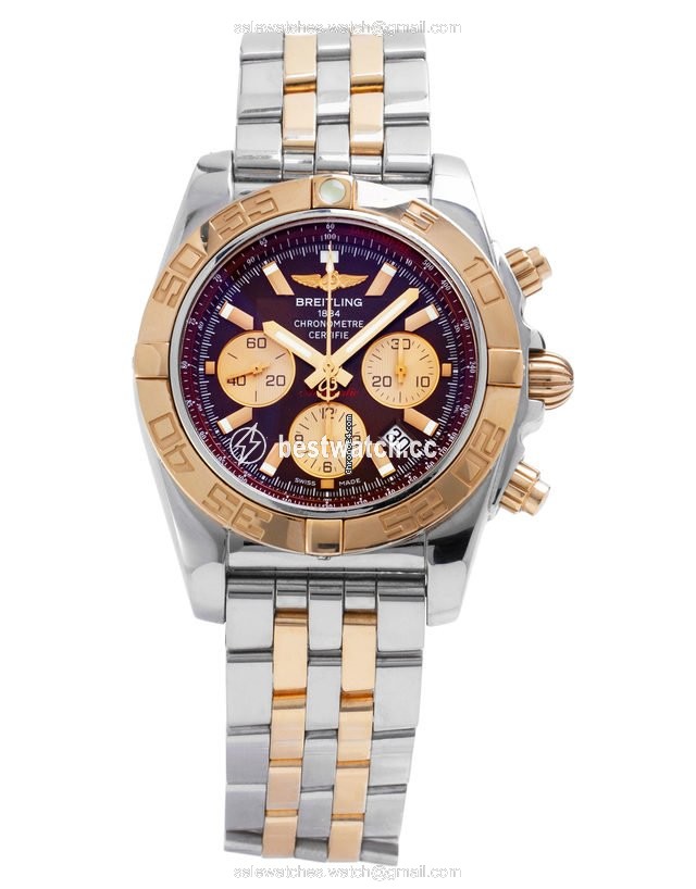 IMG_9085 Breitling Chronomat 44 Mens watch Unisex Automatic Gold Steel CB011012.Q576.375C Replica 2