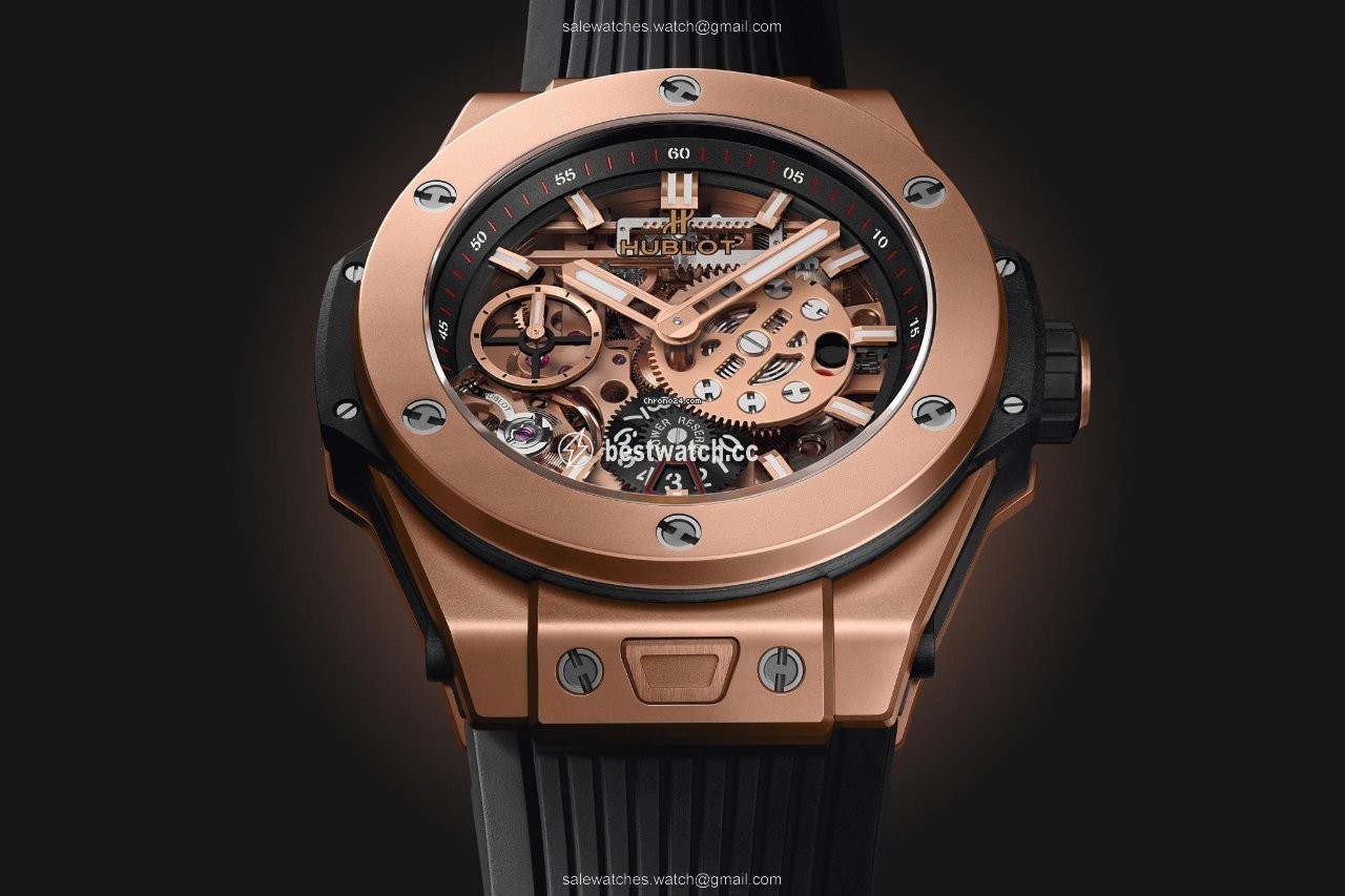 IMG_9085 Hublot Big Bang Meca-10 Mens watch Unisex Manual winding Rose gold 414.OI.1123.RX Replica 2