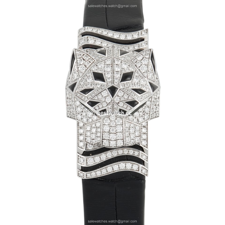 Cartier Panthere Mens watch Unisex Quartz White gold 3058 Replica 2
