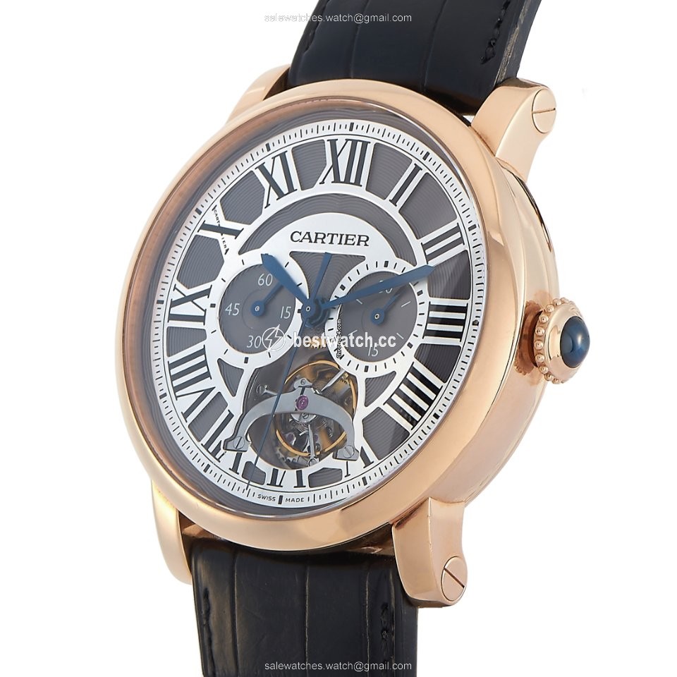 IMG_9085 Cartier Rotonde de Cartier Mens watch Unisex Manual winding Rose gold W1580032 Replica 2