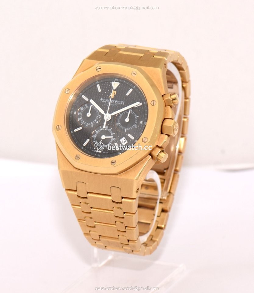 IMG_9085 Audemars Piguet Royal Oak Chronograph Mens watch Unisex Automatic Yellow gold 25860BA1110BA Replica 2