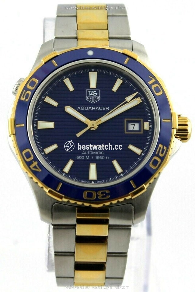 IMG_9085 TAG Heuer Aquaracer 500M Mens watch Unisex Automatic Gold Steel WAK2120.BB0835 Replica 2