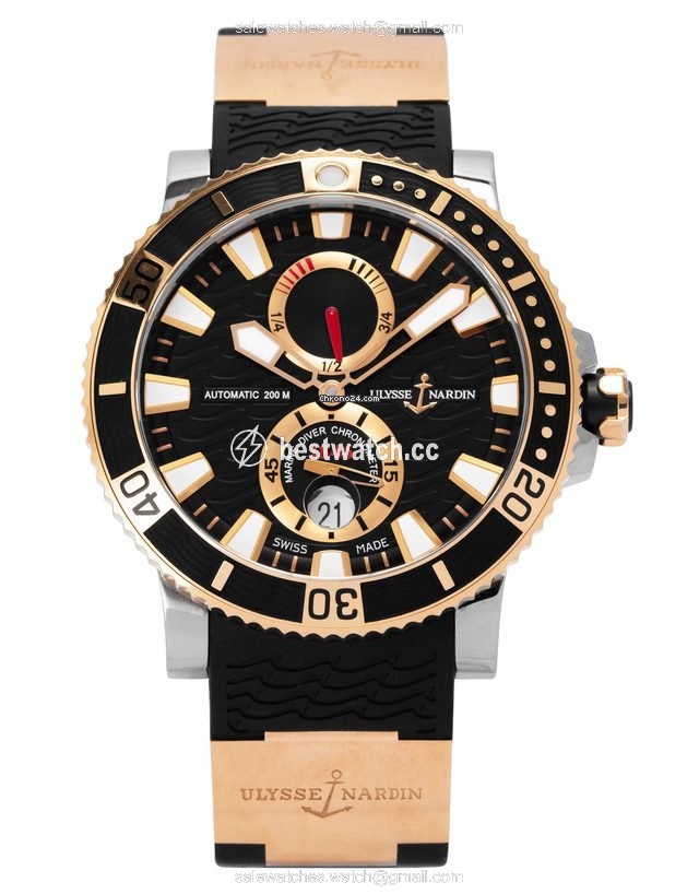 IMG_9085 Ulysse Nardin Maxi Marine Diver Mens watch Unisex Automatic Rose gold 265-90-3 Replica 2