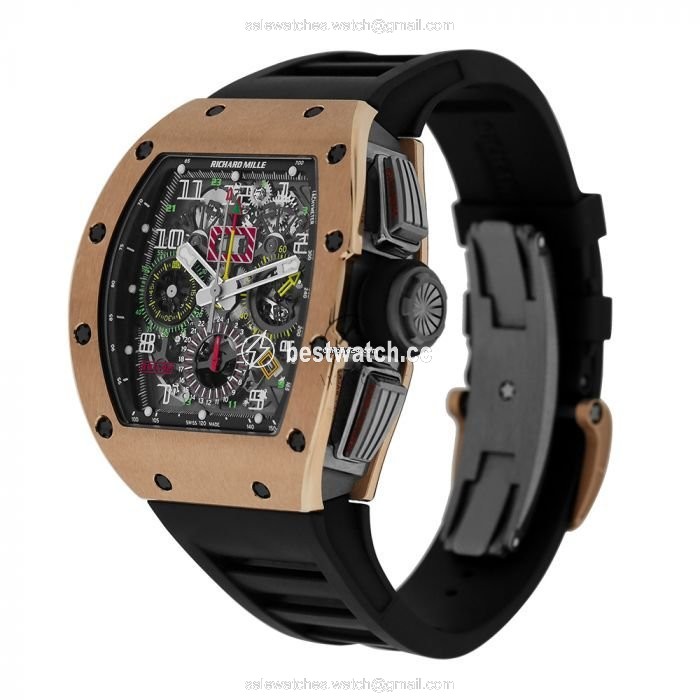 IMG_9085 Richard Mille RM 011 Mens watch Unisex Automatic Rose gold RM 11-02 Replica 2