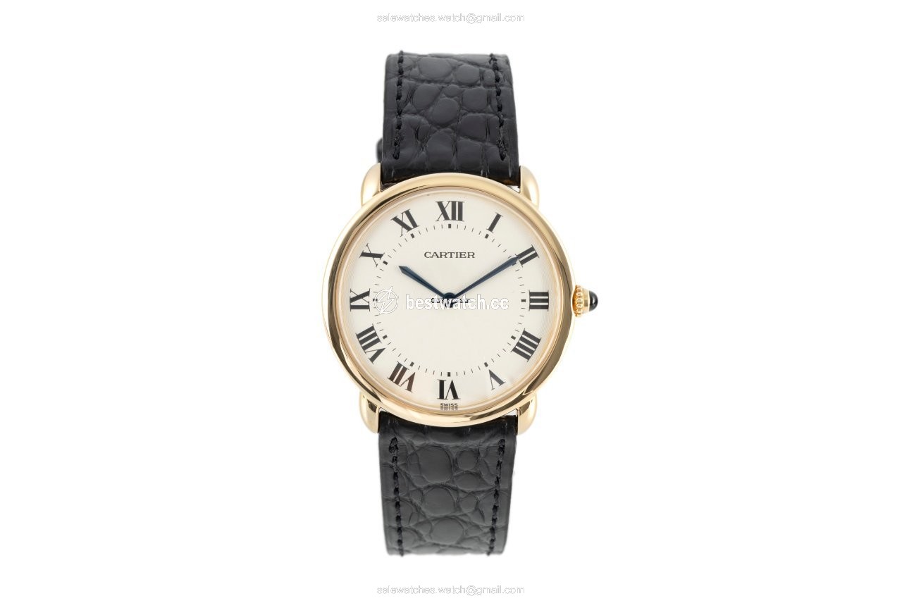 IMG_9085 Cartier Ronde Louis Cartier Mens watch Unisex Manual winding Yellow gold 0900 Replica 2