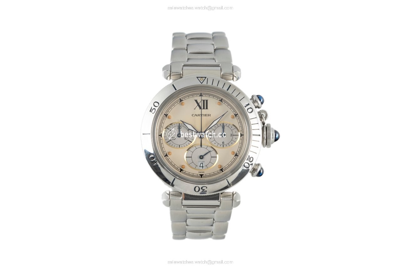 IMG_9085 Cartier Pasha Mens watch Unisex Quartz Steel 4030 Replica 2
