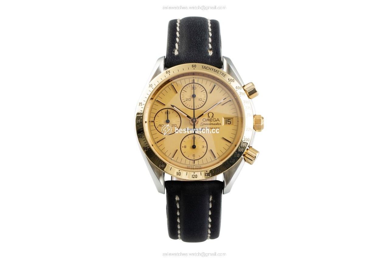Omega Speedmaster Date Mens watch Unisex Automatic Gold Steel 3311.10.00 Replica 2
