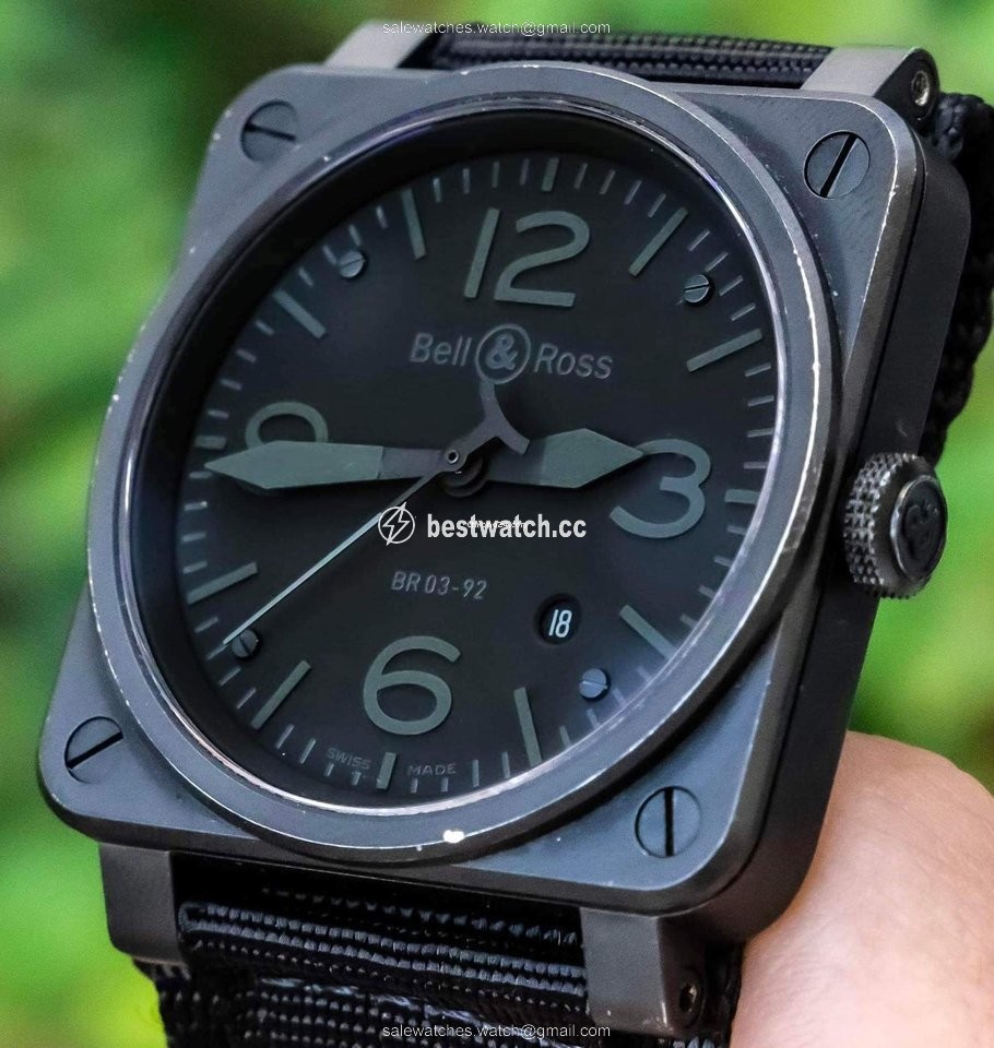 Bell & Ross BR 03 Mens watch Unisex Automatic Steel BR 03-92 Phantom Replica 2