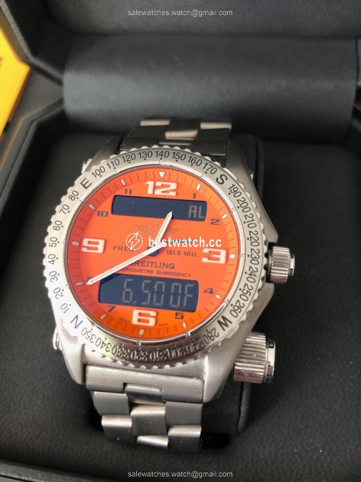 IMG_9085 Breitling Emergency Mens watch Unisex Quartz Titanium E7632110 Replica 2