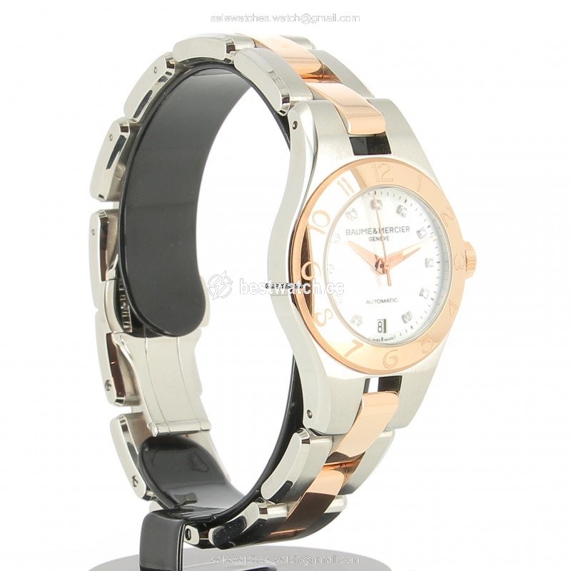 IMG_9085 Baume & Mercier Linea Womens watch Automatic Gold Steel MOA10114 Replica 2