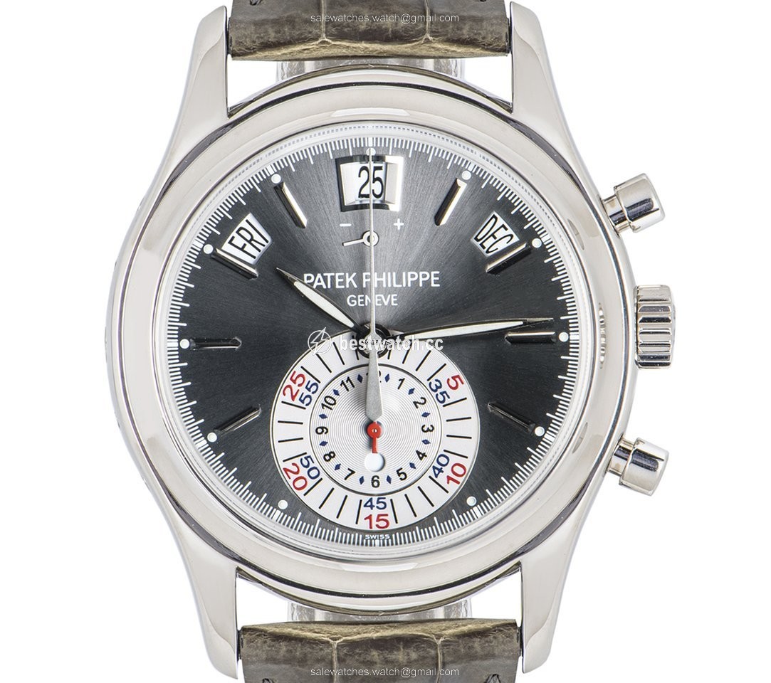 IMG_9085 Patek Philippe Annual Calendar Chronograph Mens watch Unisex Automatic Platinum 5960P-001 Replica 2