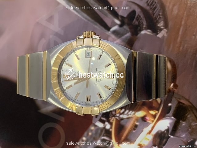 Omega Constellation Double Eagle Gold Steel 12113000 Replica 2
