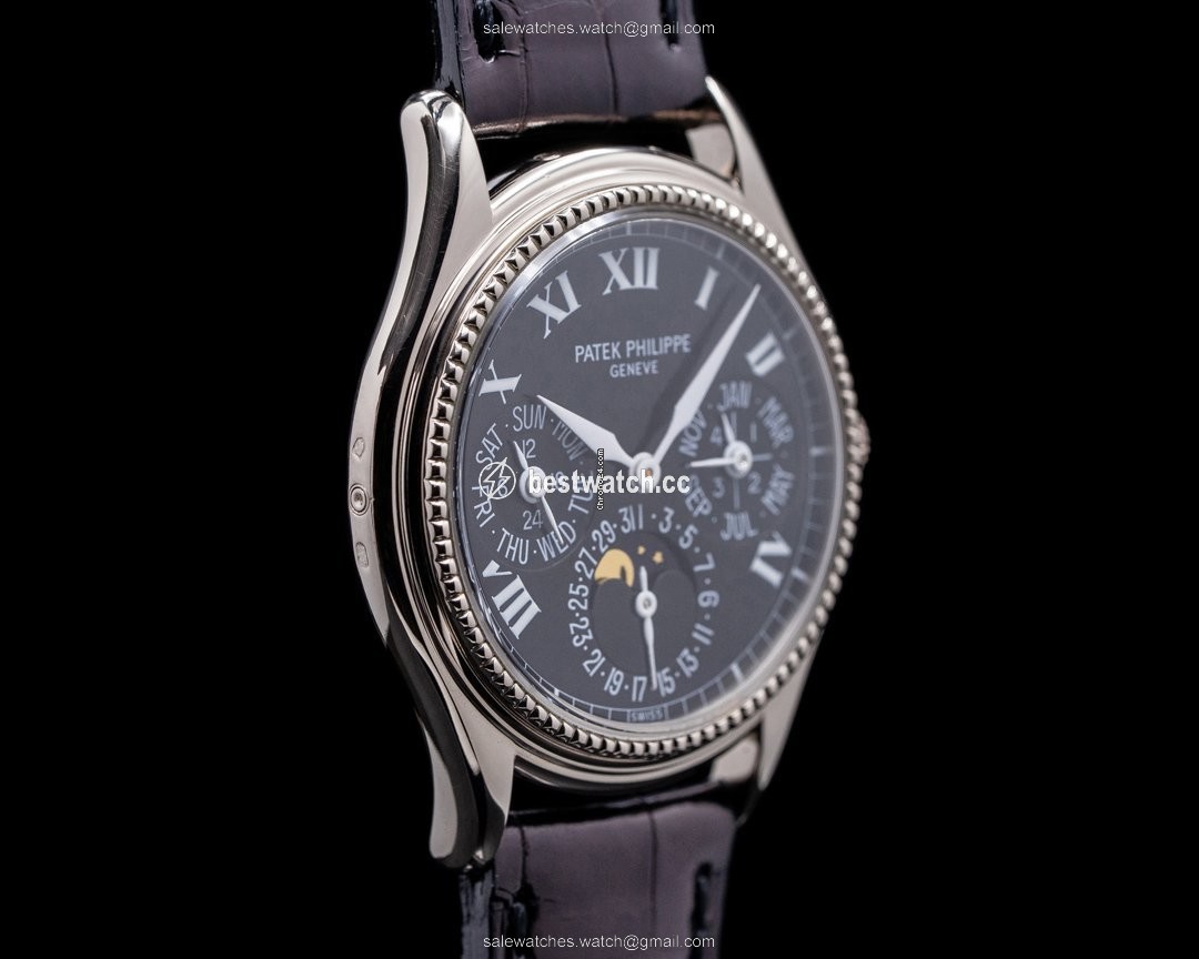 IMG_9085 Patek Philippe Perpetual Calendar Mens watch Unisex Automatic White gold 5038G Replica 2