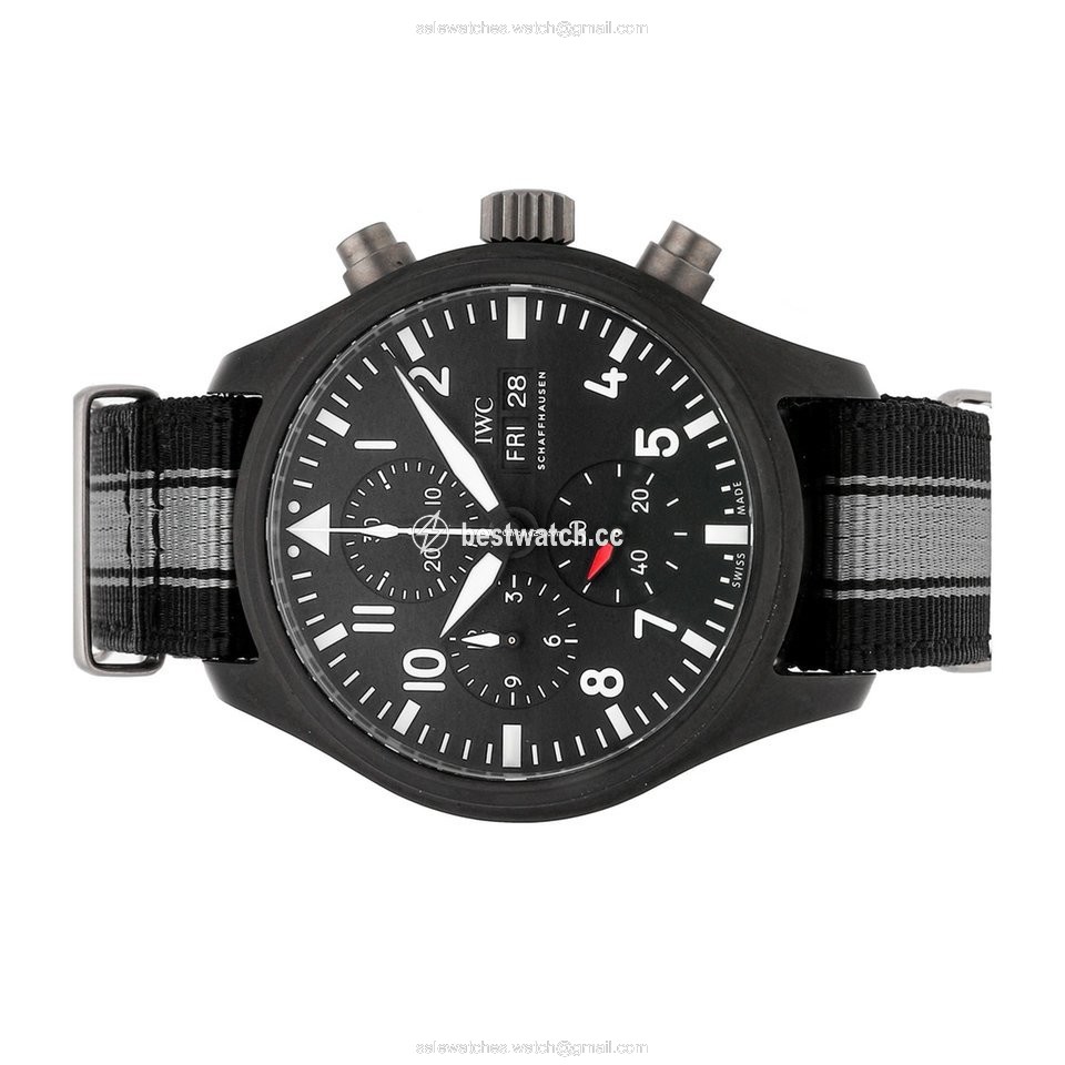 IMG_9085 IWC Pilot Chronograph Top Gun Mens watch Unisex Automatic Ceramic IW3891-01 Replica 2