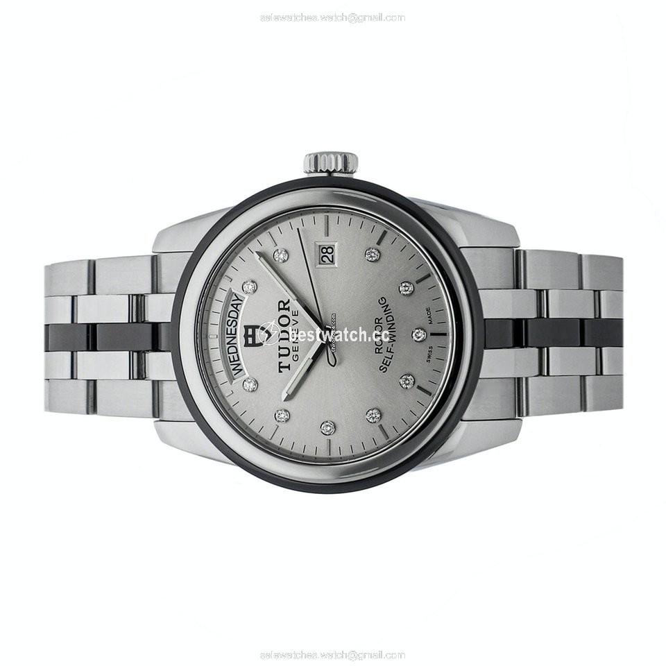 IMG_9085 Tudor Glamour Date-Day Mens watch Unisex Automatic Steel 56010N SLV DI BRC Replica 2