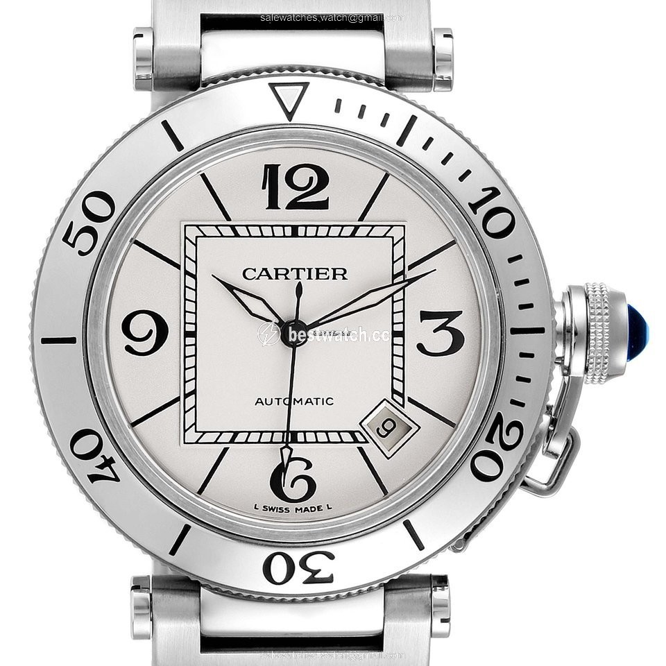 IMG_9085 Cartier Pasha Seatimer Mens watch Unisex Automatic Steel W31080M7 Replica 2