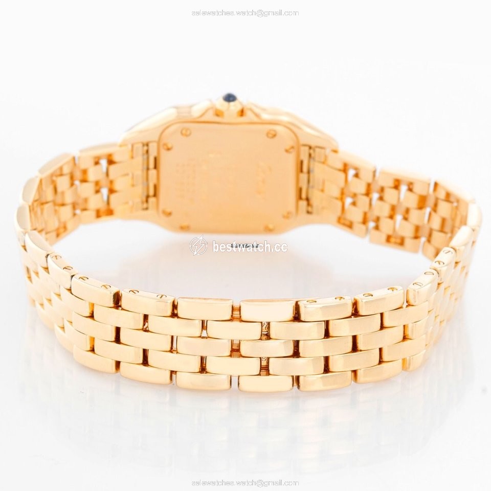 IMG_9085 Cartier Panthere Womens watch Quartz Yellow gold WF3070B9 Replica 2