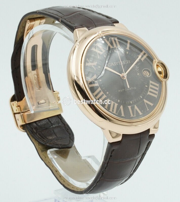 IMG_9085 Cartier Ballon Bleu 42mm Mens watch Unisex Automatic Rose gold W6920037 Replica 2