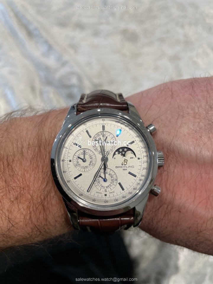 IMG_9085 Breitling Transocean Chronograph 1461 Mens watch Unisex Automatic Steel A1931012 Replica 2
