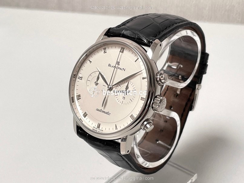 IMG_9085 Blancpain Villeret Mens watch Unisex Automatic White gold 4082-1542-55 Replica 2